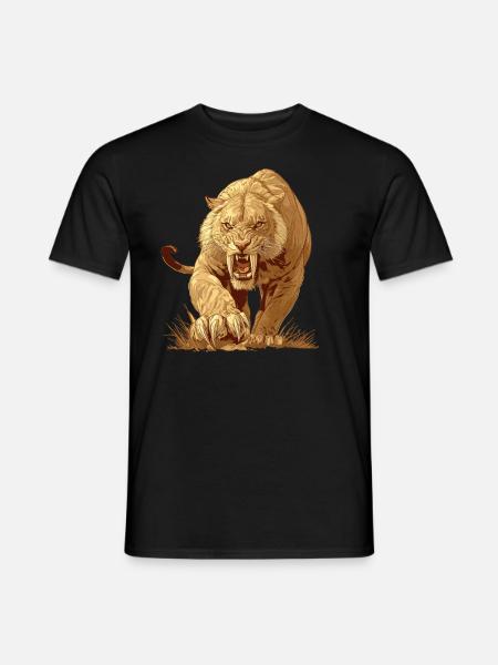 Saber-Toothed Tiger Sabertooth Tiger - Men's T-Shirt - black
