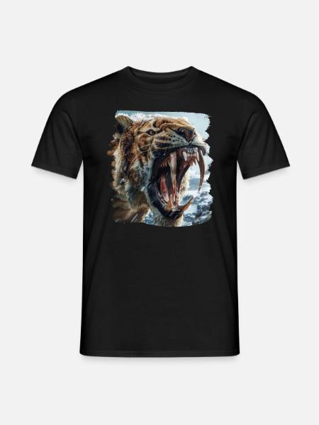 Saber-Toothed Tiger Sabertooth Tiger - Men's T-Shirt - black