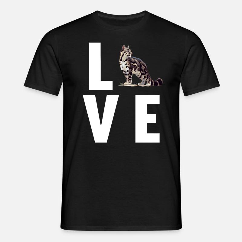 Clouded Leopard Nebelparder - Männer T-Shirt - Schwarz