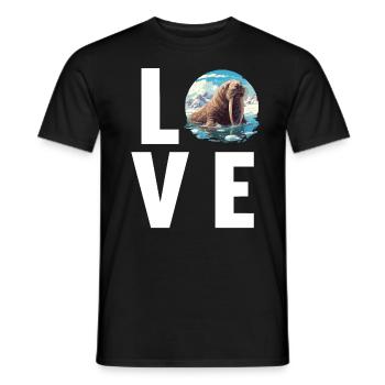 Walrus Walrosse Walross - Männer T-Shirt - Schwarz - Vorne - AI Model Male 178 light (178cm)