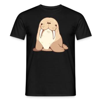 Walrus Walrosse Walross - Men's T-Shirt - black - Front - AI Model Male 178 light (178cm)