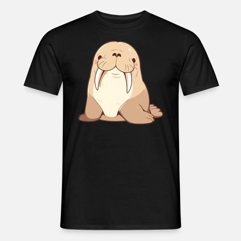 Walrus Walrosse Walross - Männer T-Shirt - Schwarz