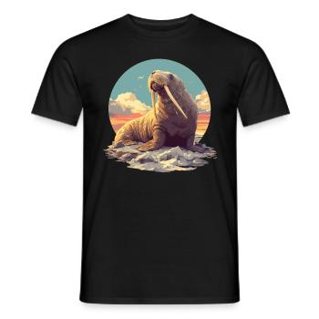 Walrus Walrosse Walross - Männer T-Shirt - Schwarz - Vorne - AI Model Male 178 light (178cm)