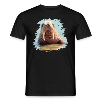 Walrus Walrosse Walross - Männer T-Shirt - Schwarz - Vorne - AI Model Male 178 light (178cm)