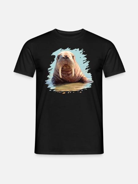 Walrus Walrosse Walross - Männer T-Shirt - Schwarz