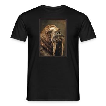 Walrus Walrosse Walross - Men's T-Shirt - black - Front - AI Model Male 178 light (178cm)