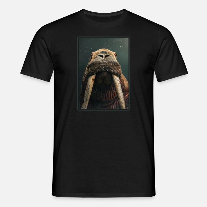 Walrus Walrosse Walross - Männer T-Shirt - Schwarz