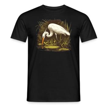 Heron Reiher - Men's T-Shirt - black - Front - AI Model Male 178 light (178cm)