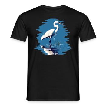Heron Reiher - Männer T-Shirt - Schwarz - Vorne - AI Model Male 178 light (178cm)