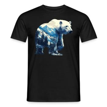Polar Bear Eisbären Eisbär - Männer T-Shirt - Schwarz - Vorne - AI Model Male 178 light (178cm)