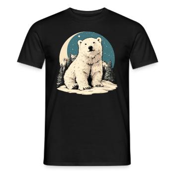 Polar Bear Eisbären Eisbär - Männer T-Shirt - Schwarz - Vorne - AI Model Male 178 light (178cm)