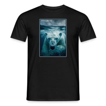 Polar Bear Eisbären Eisbär - Männer T-Shirt - Schwarz - Vorne - AI Model Male 178 light (178cm)