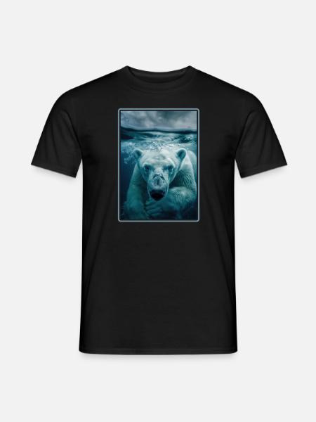 Polar Bear Eisbären Eisbär - Männer T-Shirt - Schwarz