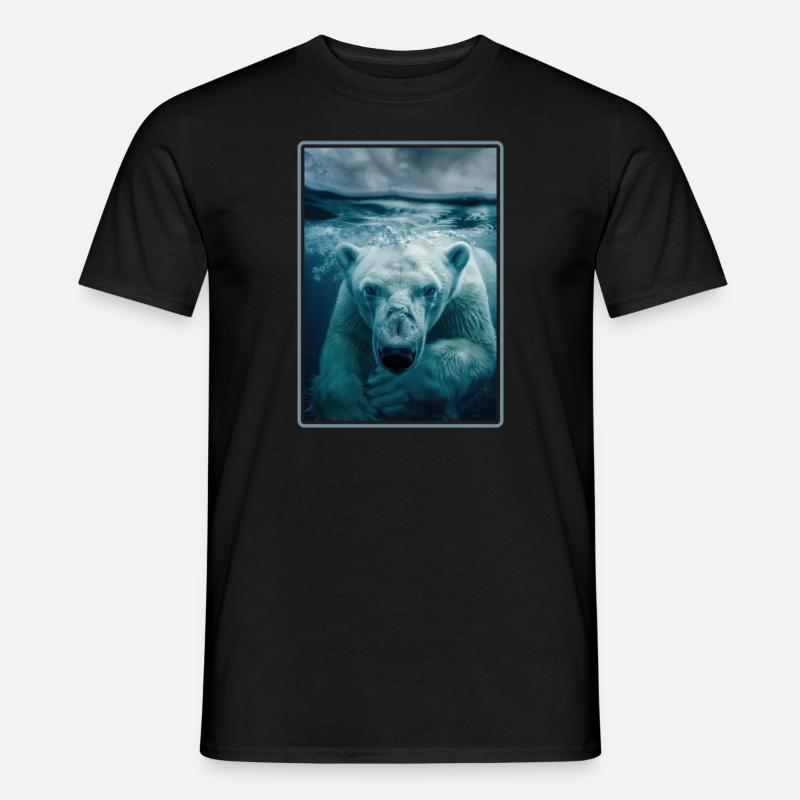 Polar Bear Eisbären Eisbär - Männer T-Shirt - Schwarz