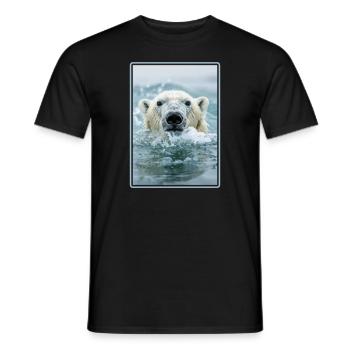 Polar Bear Eisbären Eisbär - Männer T-Shirt - Schwarz - Vorne - AI Model Male 178 light (178cm)