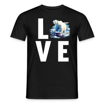 Polar Bear Eisbären Eisbär - Männer T-Shirt - Schwarz - Vorne - AI Model Male 178 light (178cm)