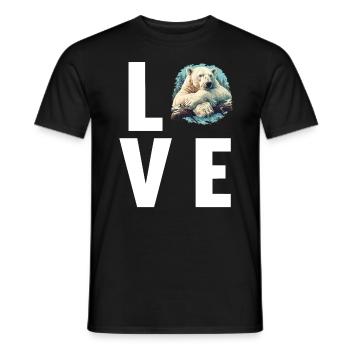 Polar Bear Eisbären Eisbär - Männer T-Shirt - Schwarz - Vorne - AI Model Male 178 light (178cm)