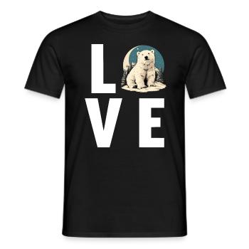 Polar Bear Eisbären Eisbär - Männer T-Shirt - Schwarz - Vorne - AI Model Male 178 light (178cm)