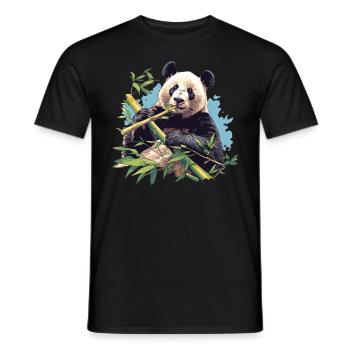 Panda géant Pandas Große Pandas Großer Panda - T-shirt homme - noir - Devant - AI Model Male 178 light (178cm)