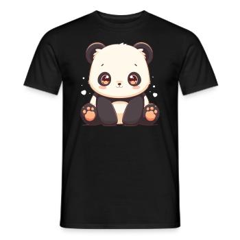 Panda géant Pandas Große Pandas Großer Panda - T-shirt homme - noir - Devant - AI Model Male 178 light (178cm)
