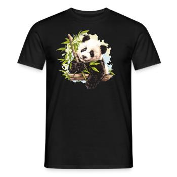 Panda géant Pandas Große Pandas Großer Panda - T-shirt homme - noir - Devant - AI Model Male 178 light (178cm)
