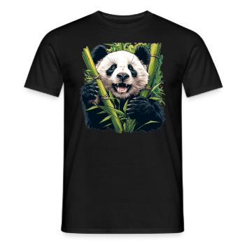 Panda géant Pandas Große Pandas Großer Panda - T-shirt homme - noir - Devant - AI Model Male 178 light (178cm)