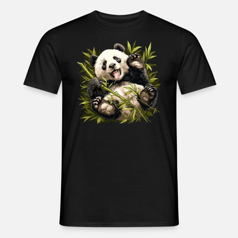 Panda géant Pandas Große Pandas Großer Panda - T-shirt homme - noir