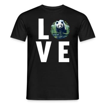 Giant Panda Große Pandas Großer Panda - Männer T-Shirt - Schwarz - Vorne - AI Model Male 178 light (178cm)