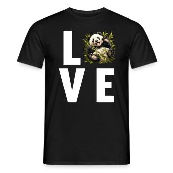 Giant Panda Große Pandas Großer Panda - Männer T-Shirt - Schwarz - Vorne - AI Model Male 178 light (178cm)