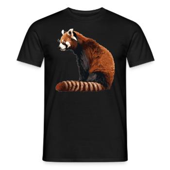 Red Panda Little Pandas Little Red Panda - Men's T-Shirt - black - Front - AI Model Male 178 light (178cm)