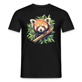 Red Panda Little Pandas Little Red Panda - Men's T-Shirt - black - Front - AI Model Male 178 light (178cm)