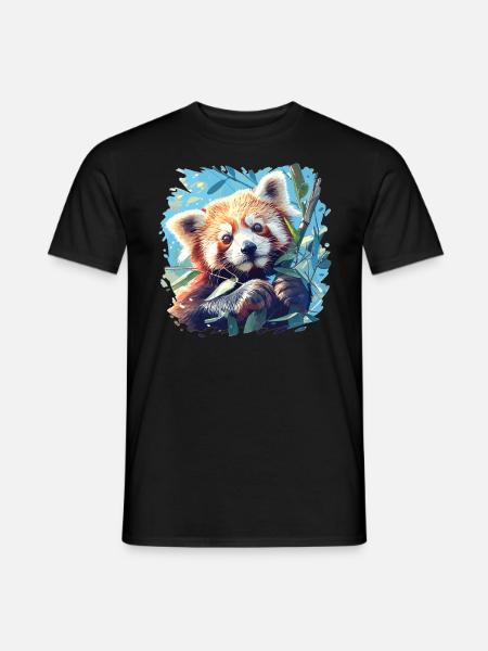 Czerwona Panda Małe Pandy Mała Czerwona Panda - T-shirt męski - czarny