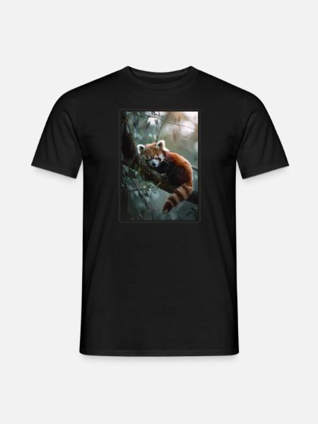 Panda roux Petits pandas Petit panda roux - T-shirt homme - noir