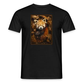 Red Panda Little Pandas Little Red Panda - Men's T-Shirt - black - Front - AI Model Male 178 light (178cm)