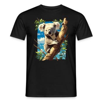 Koalas Koala - Men's T-Shirt - black - Front - AI Model Male 178 light (178cm)