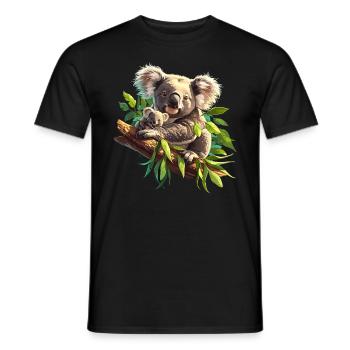 Koalas Koala - Men's T-Shirt - black - Front - AI Model Male 178 light (178cm)