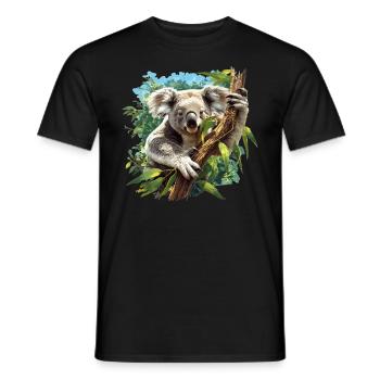 Koalas Koala - Men's T-Shirt - black - Front - AI Model Male 178 light (178cm)