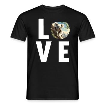 Koalas Koala - Men's T-Shirt - black - Front - AI Model Male 178 light (178cm)
