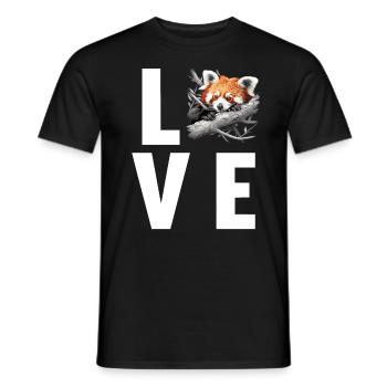 Red Panda Little Pandas Little Red Panda - Men's T-Shirt - black - Front - AI Model Male 178 light (178cm)