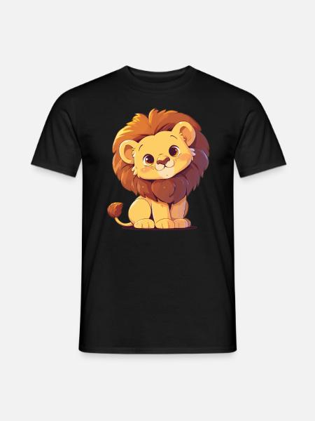 Lion Löwen Löwe - T-shirt homme - noir