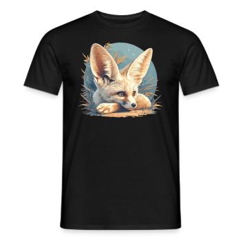 Fennec Fox Fenneks Fennek - Männer T-Shirt - Schwarz - Vorne - AI Model Male 178 light (178cm)