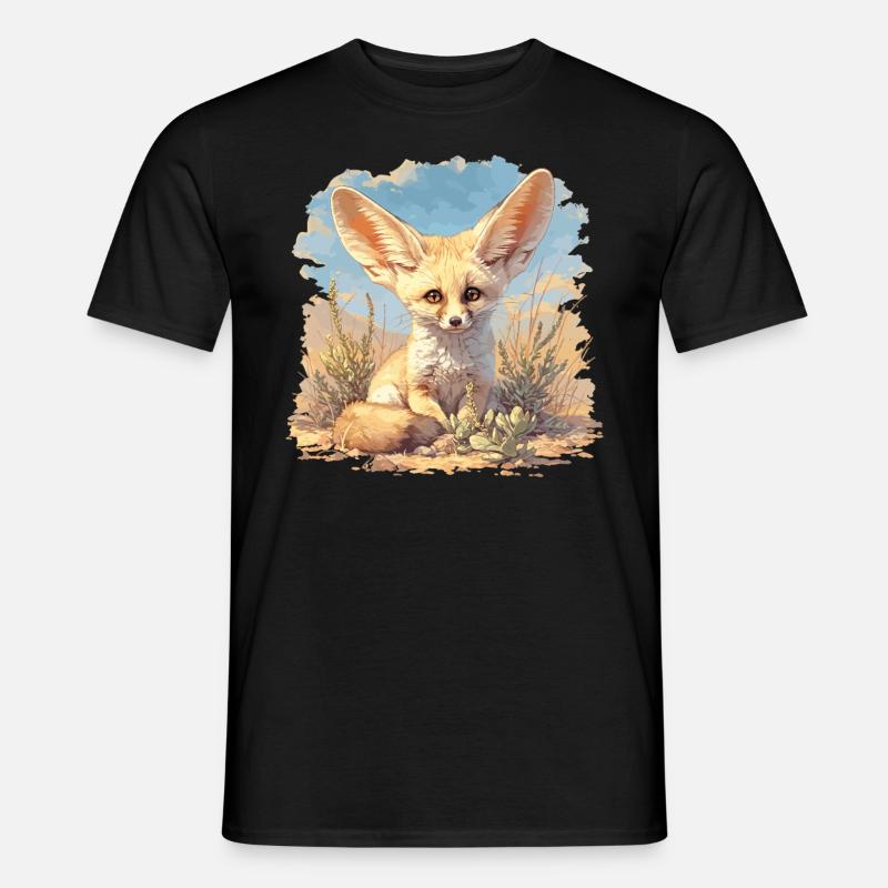 Fennec Fox Fenneks Fennek - Men's T-Shirt - black