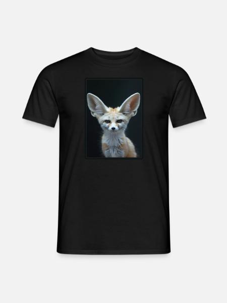 Fennec Fox Fenneks Fennek - Männer T-Shirt - Schwarz