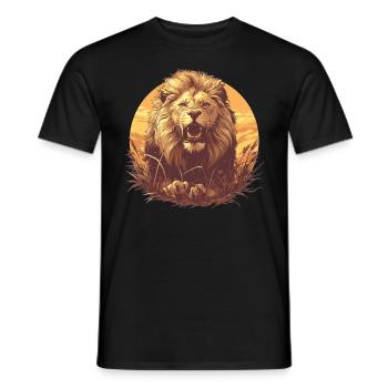 Lion Löwen Löwe - T-shirt homme - noir - Devant - AI Model Male 178 light (178cm)