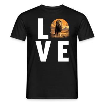 Lion Löwen Löwe - T-shirt homme - noir - Devant - AI Model Male 178 light (178cm)