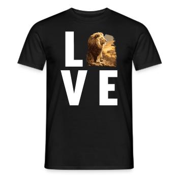 Lion Löwen Löwe - T-shirt homme - noir - Devant - AI Model Male 178 light (178cm)
