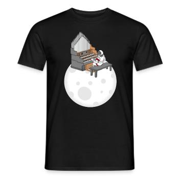 Astronaut Klavierspieler Kinder Musik Klavier - Männer T-Shirt - Schwarz - Vorne - AI Model Male 178 light (178cm)