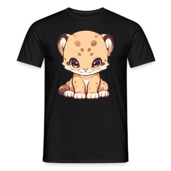 Cougar Mountain Lion Mountain Lion - Men's T-Shirt - black - Front - AI Model Male 178 light (178cm)