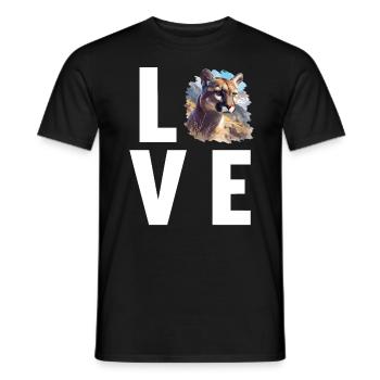 Cougar Mountain Lion Mountain Lion - Men's T-Shirt - black - Front - AI Model Male 178 light (178cm)