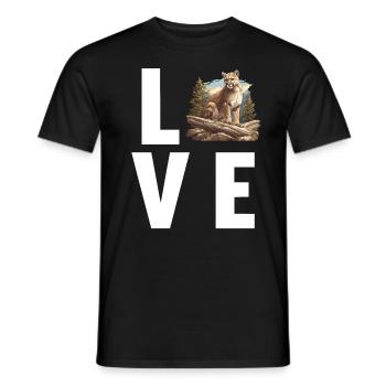 Cougar Mountain Lion Mountain Lion - T-shirt homme - noir - Devant - AI Model Male 178 light (178cm)